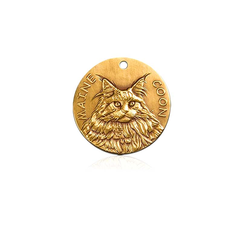 Maine Coon cat id tag