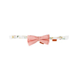 Load image into Gallery viewer, pink cute floral cat collar with solid color bow tie