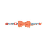 Load image into Gallery viewer, cute floral cat collar with solid color bow tie