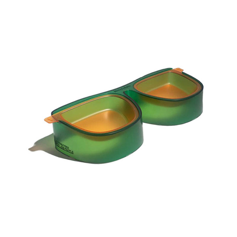 green double cat bowl
