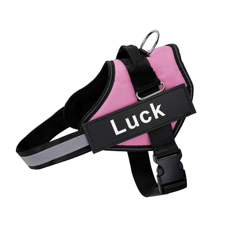personalized dog harness with side release buckle  pink