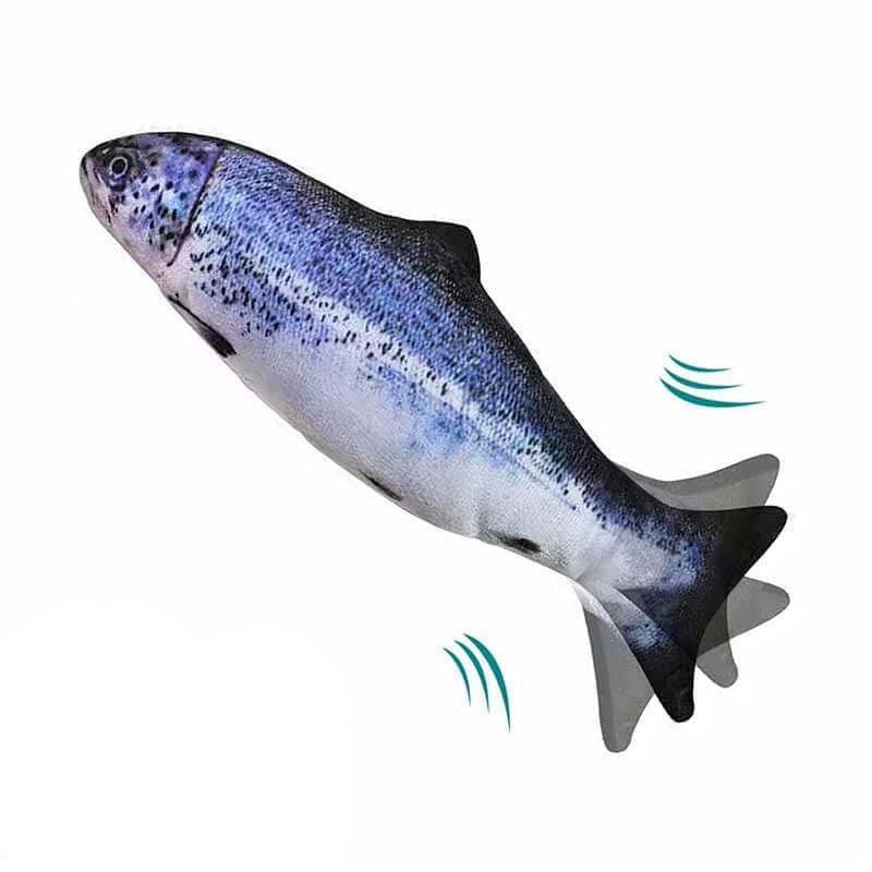 salmon floppy interactive cat toy