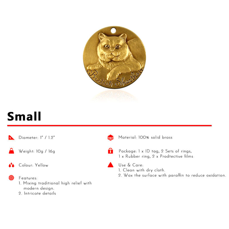 British Shorthair cat id tag