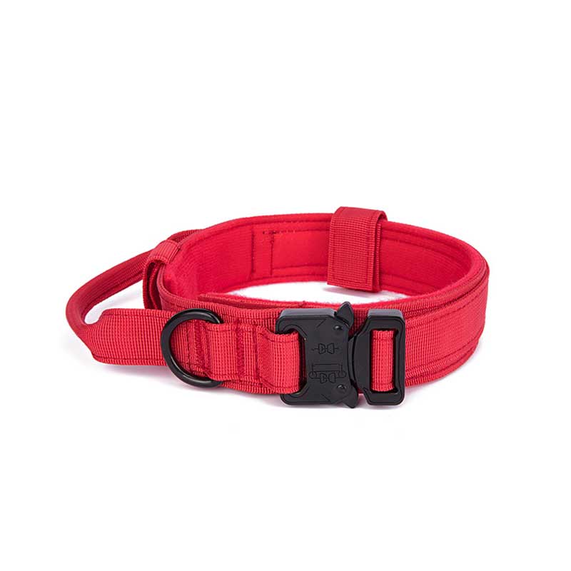 tactical dog collar red