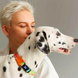 画像をギャラリービューアに読み込む, lady and dalmatian with dog collar