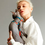 Load image into Gallery viewer, sphynx-cat-with-harness-portland-blue