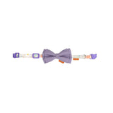 Load image into Gallery viewer, cute floral cat collar with solid color bow tie purple